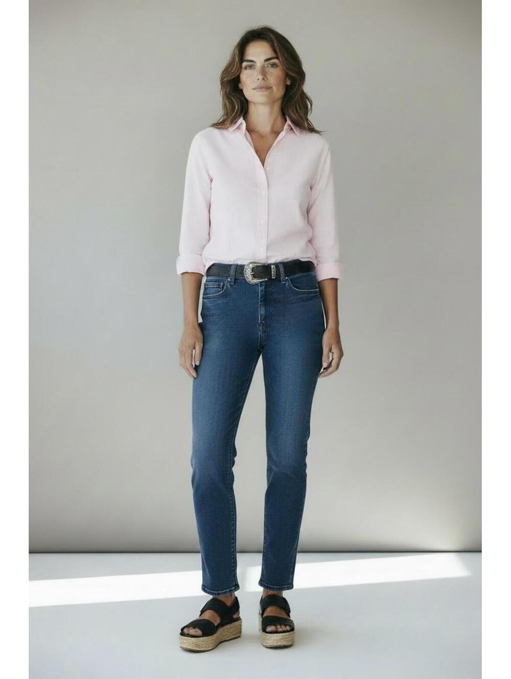VTG Lauren Jeans Co Ralph Lauren Stretch Jeans Womens Size 12 Cotton Blend Blue